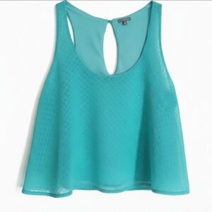 Charlotte Russe Turquoise Sleeveless Crop Top
